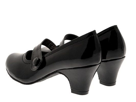 black block heel mary janes